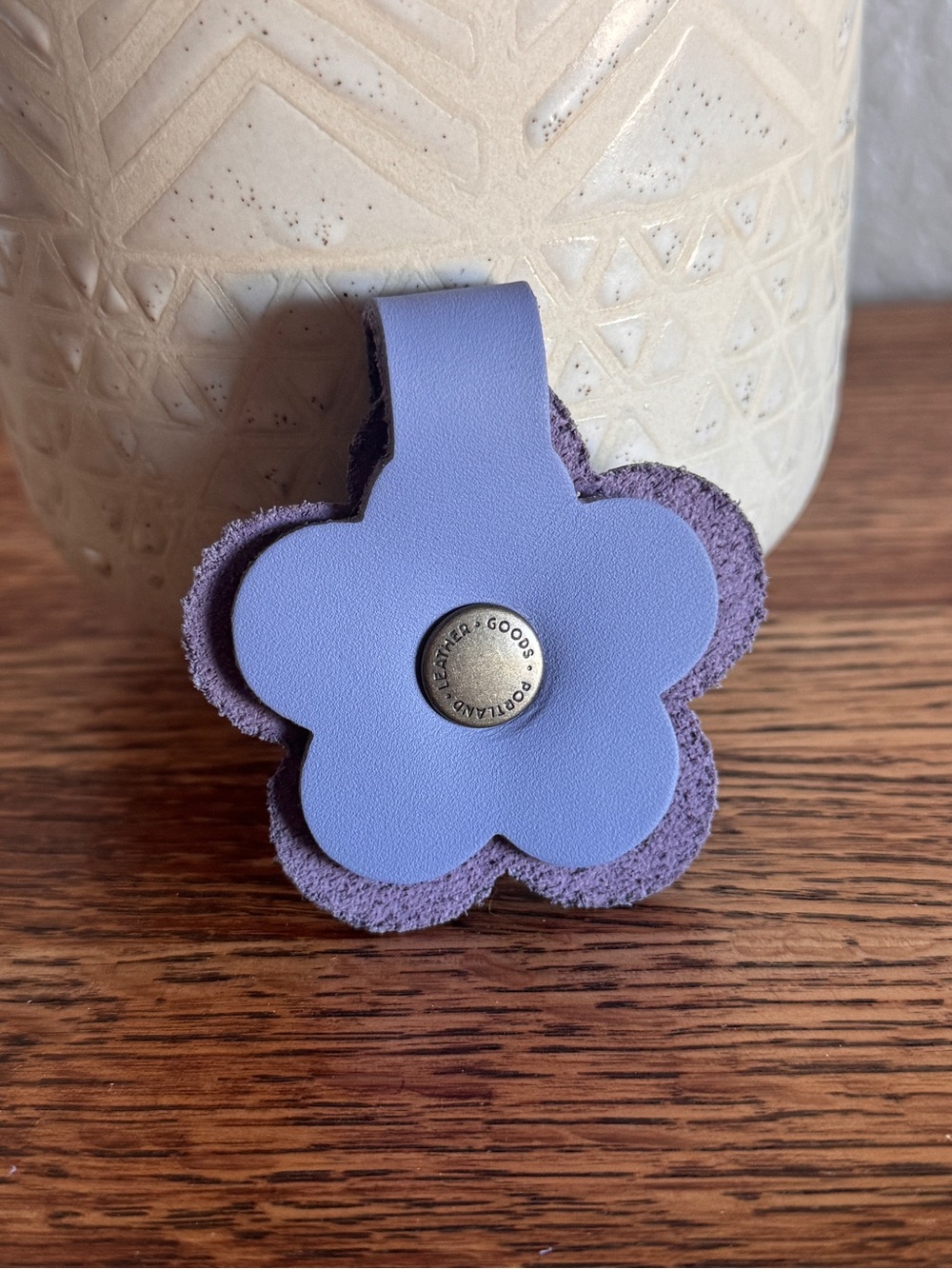 Portland Leather Goods PLG Lavender Light Purple Flower Snap - Picture 2 of 5